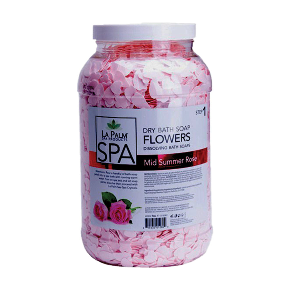 La Palm Dry Bath Soap Flowers Petals Rainbow Mid Summer Rose