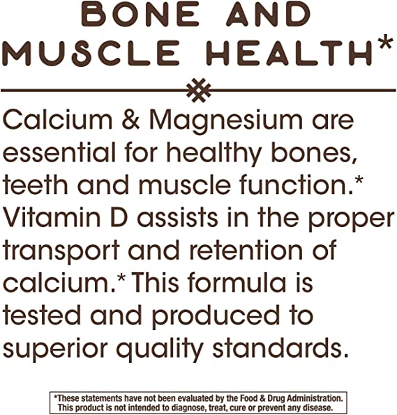 Natures Way Calcium Magnesium & Vitamin D, 250 Capsules