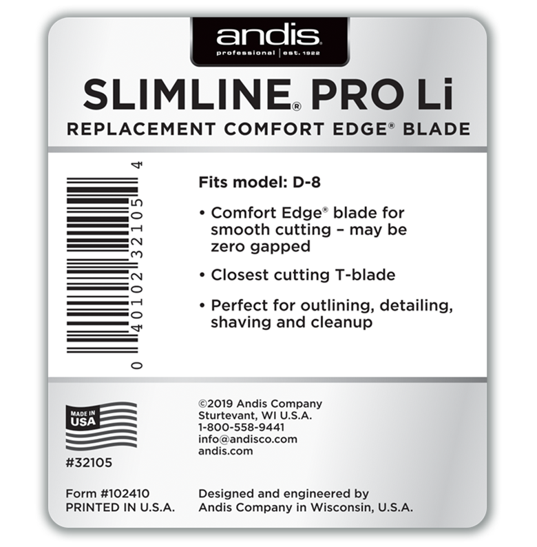 Andis SlimLine Pro Li Replacement Blade #32105