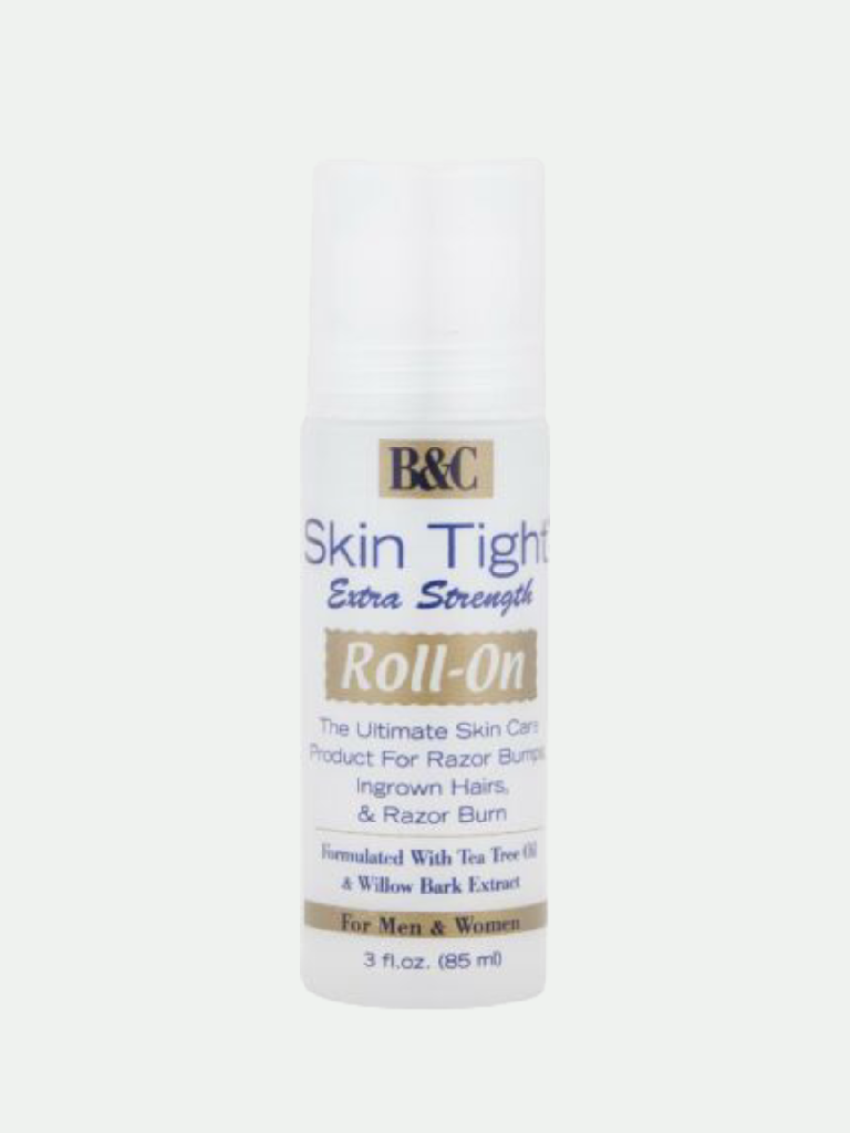 B & C Skin Tight Roll-On Razor Bump & Ingrown Hair Remedy 3 oz front