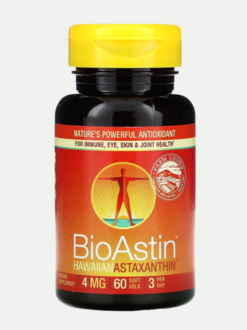 Nutrex Hawaii BioAstin Hawaiian Astaxanthin, 4 mg 60 Gelcaps