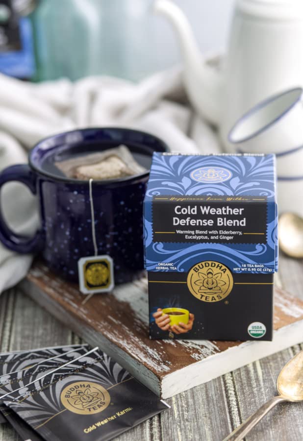 Buddha Teas Organic Cold Weather Defense Blend, 18 Tea Bags