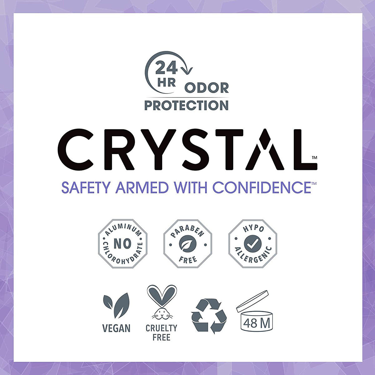 Crystal Mineral Body Deodorant Travel Stick, Unscented 1.5 oz.
