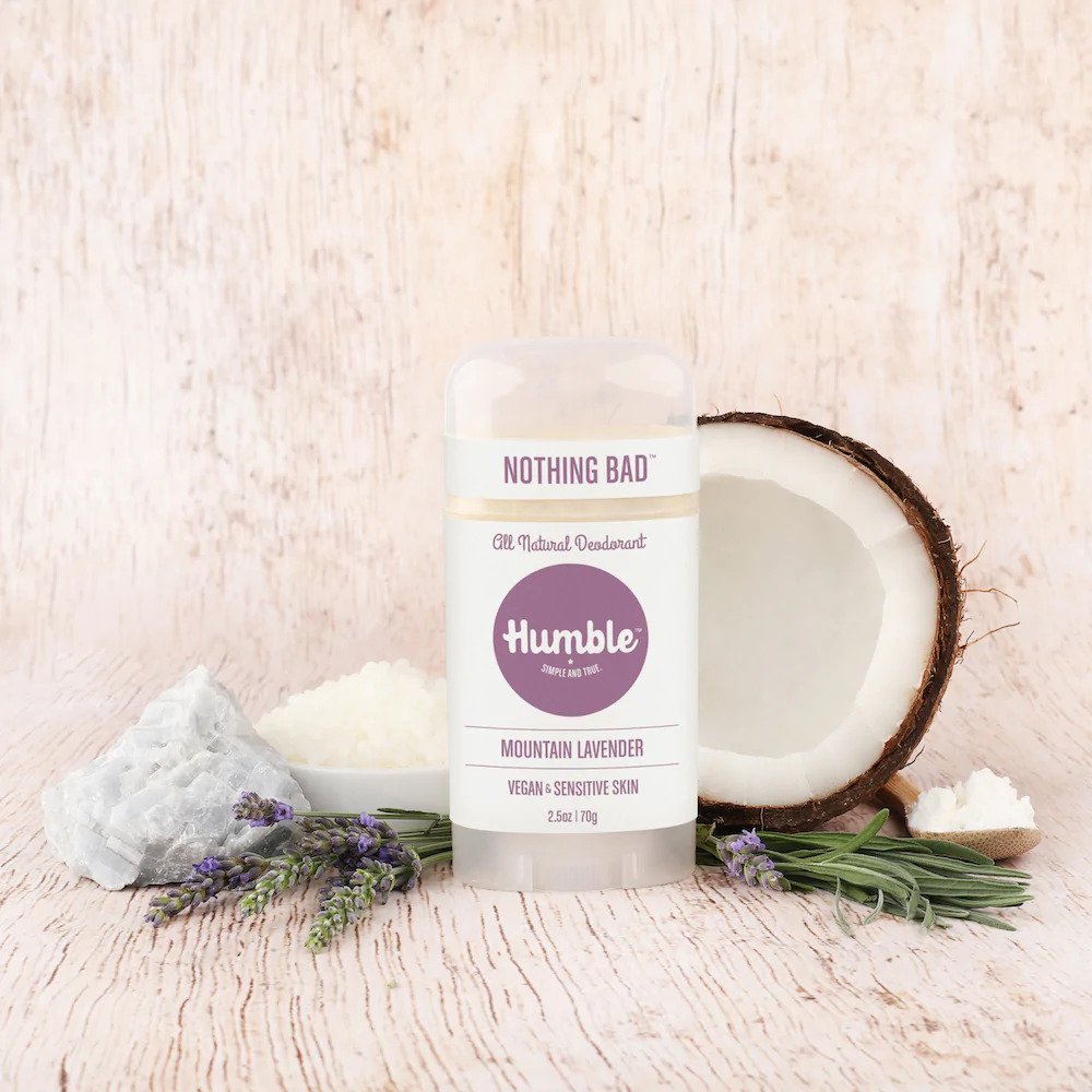 Humble All Natural Deodorant Vegan Mountain Lavender, 2.5 Oz.