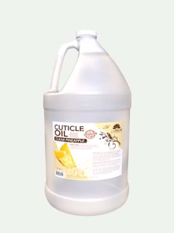 La Palm Cuticle Oil Clear Pineapple With Aloe Vera & Vitamin E, One Gallon