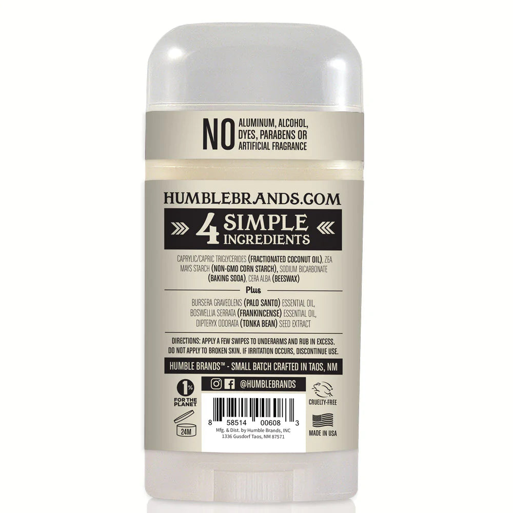 Humble All Natural Original Deodorant Palo Santo & Frankincense, 2.5 oz.