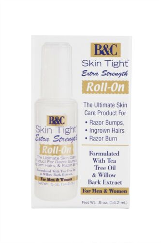 B & C Skin Tight Roll-On Razor Bump & Ingrown Hair Remedy 3 oz front