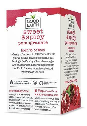 Good Earth Tea Sweet Spicy Pomegranate Green Tea, 18 Tea bags