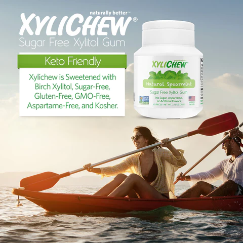 Xylichew Chewing Gum Jar Spearmint, 60 Count