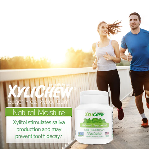 Xylichew Chewing Gum Jar Spearmint, 60 Count