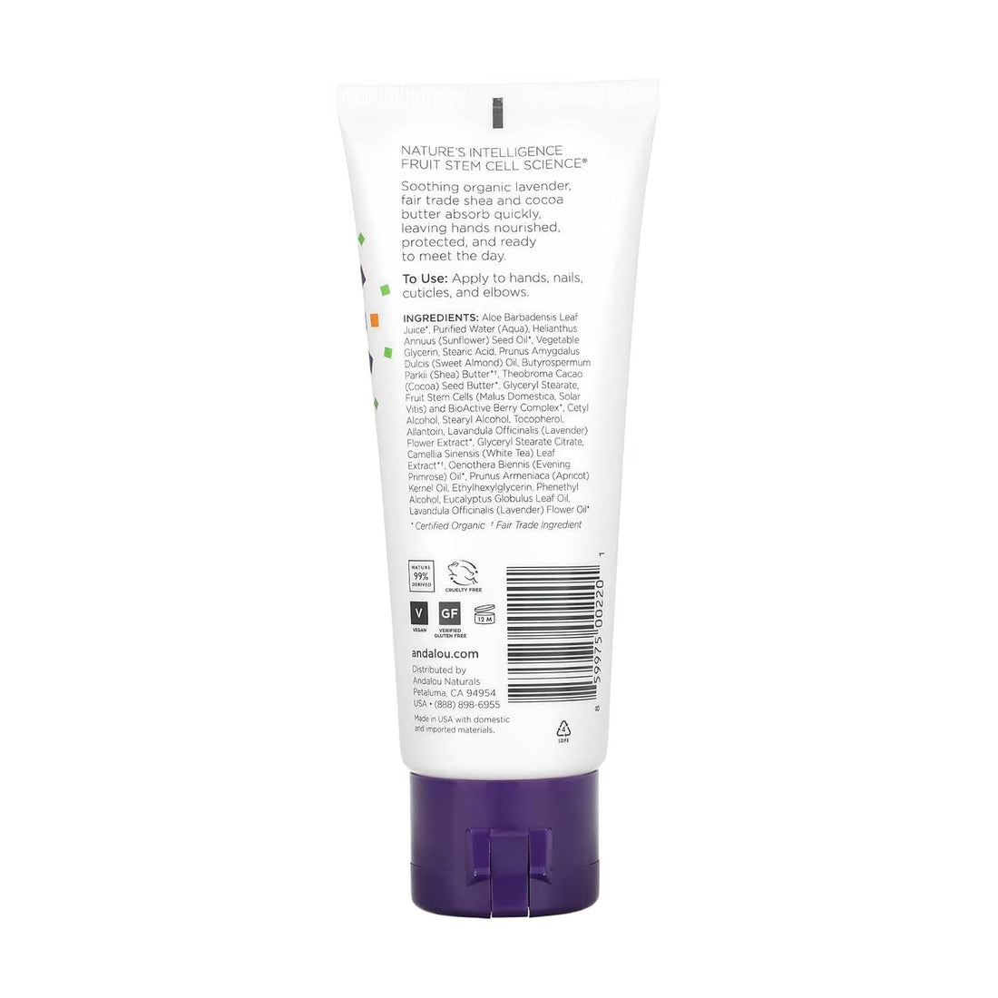 Andalou Naturals Hand Cream Lavender Shea, 3.4 OZ.