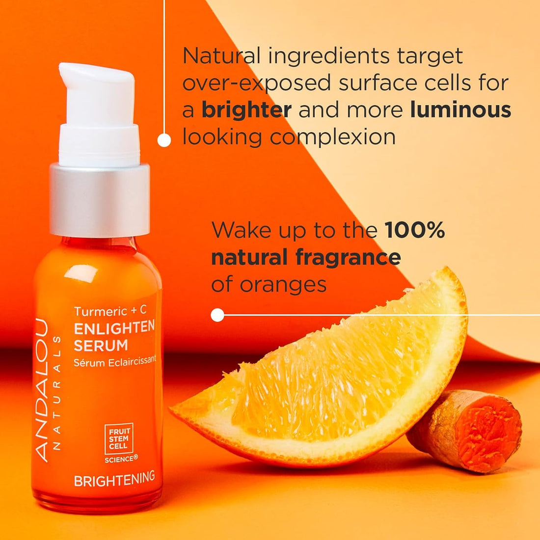 Andalou Naturals Serum Turmeric+C Enlight, 1.1 OZ.