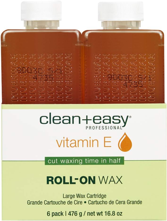 Clean & Easy Large Vitamin E Infused Wax Refill - 6 pack