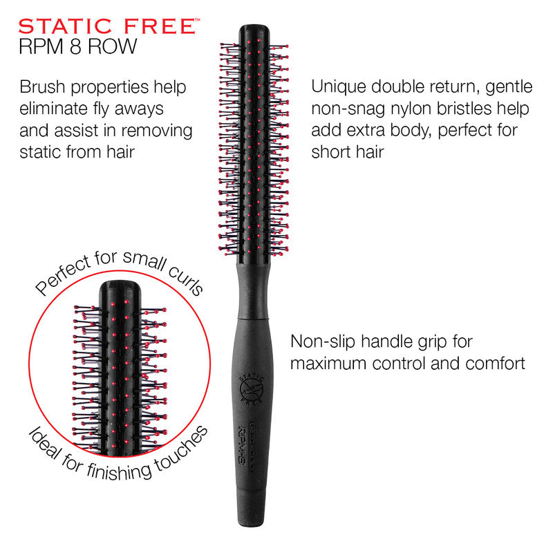 Cricket Static Free Brush - RPM 8 Row