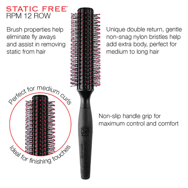 Cricket Static Free Brush - RPM 12 Row