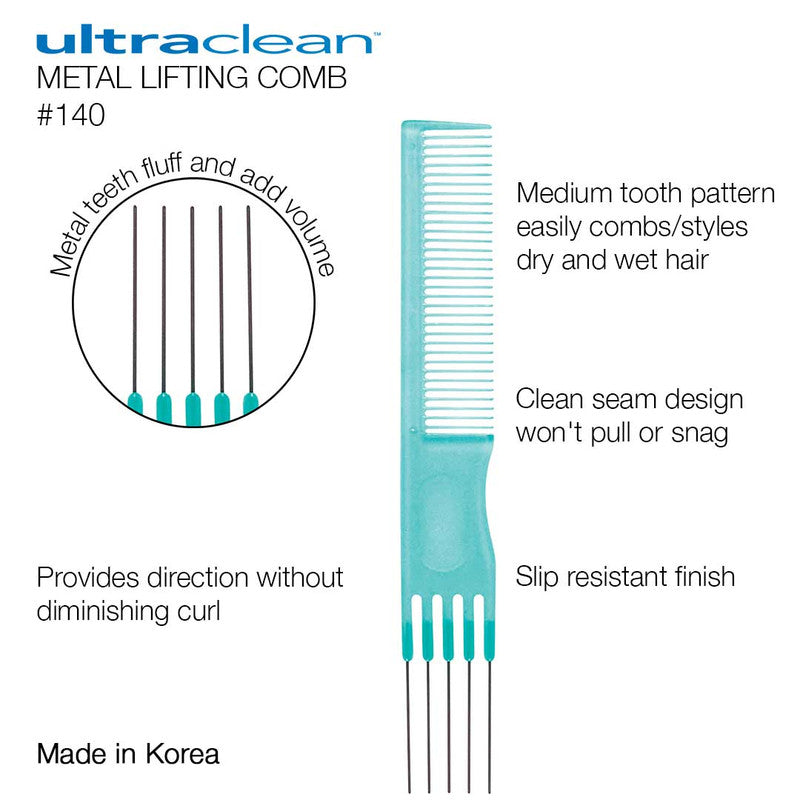 Cricket Ultra Clean Metal Lifting Comb with Free Travel Comb #140