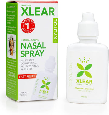 Xlear Natural Saline Nasal Spray with Xylitol. 0.75 fl. oz.