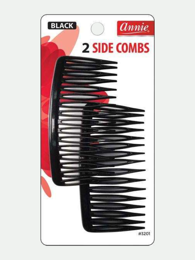 Annie #3201 Side Combs 2 Count Large Black