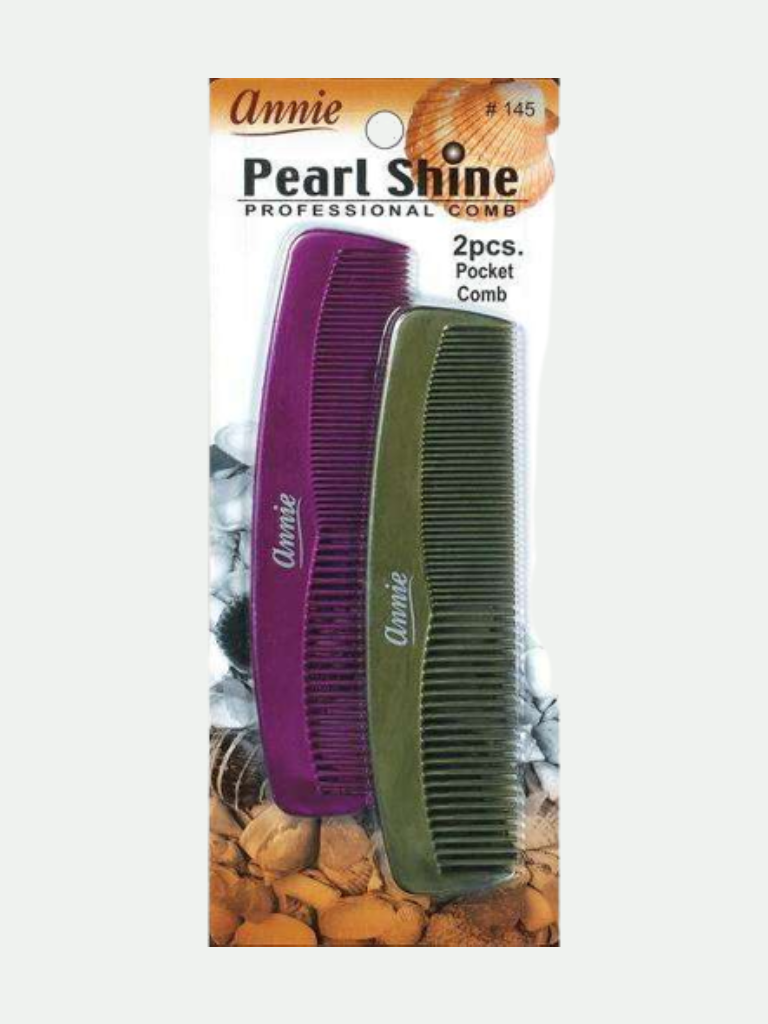 Annie Comb Pearl Shine Pocket 2 Count