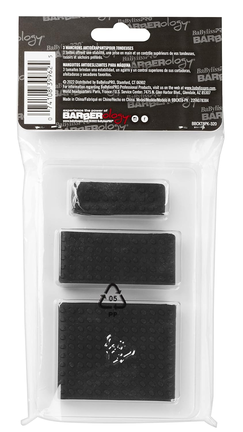 Babyliss Pro Barber Clipper Grips 3 Sizes #BBCKT8-PK