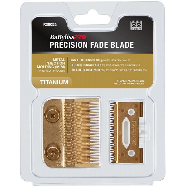 BabylissPro Blade Fade Precision Titanium (22T) #FX8022G Gold