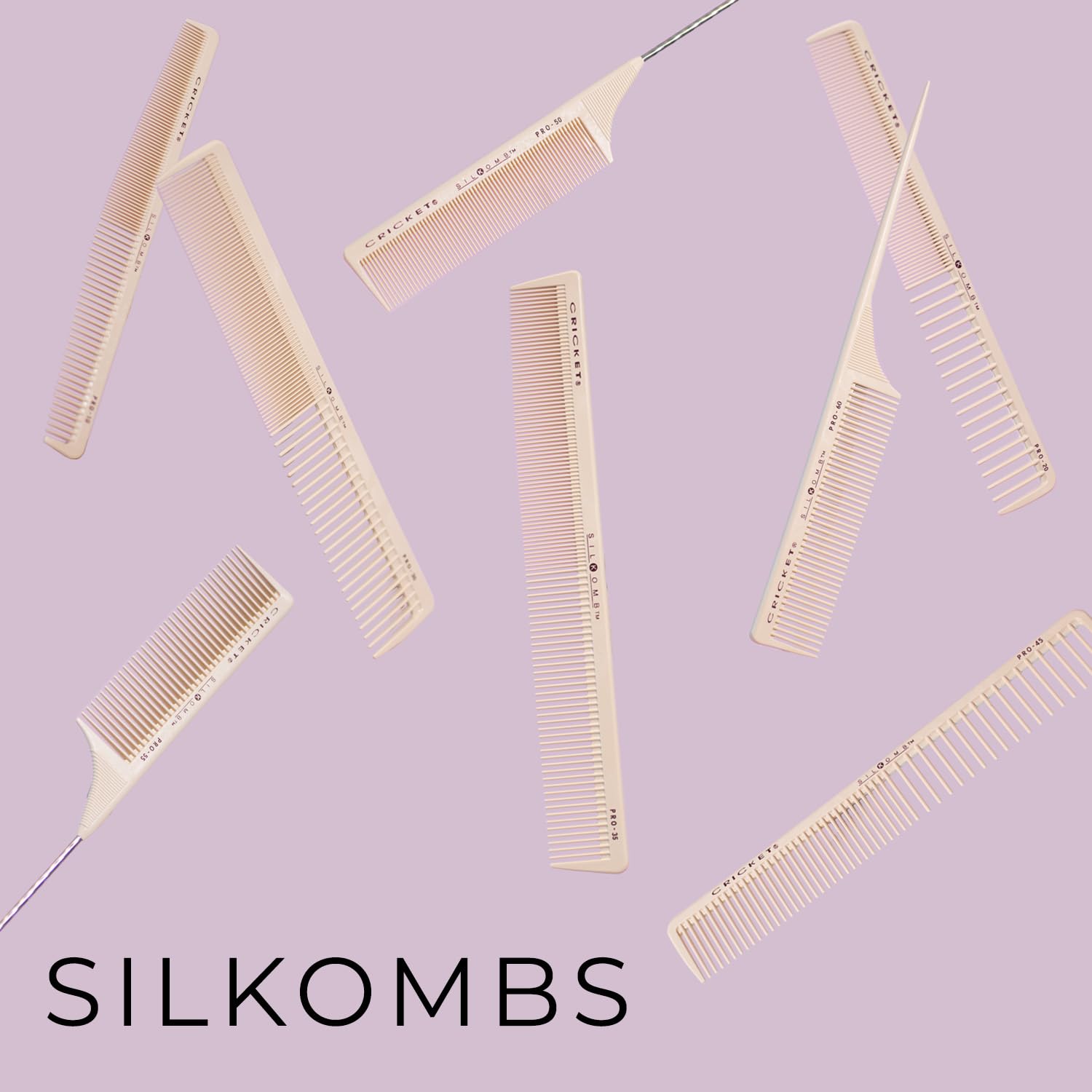 Cricket Silkomb Pro 55 Wide Toothed Metal Rattail