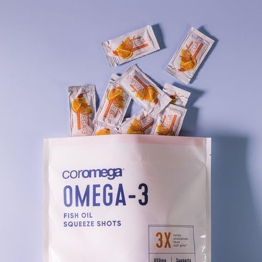 Coromega Omega-3 Squeeze Packets Orange 120 ct Packets