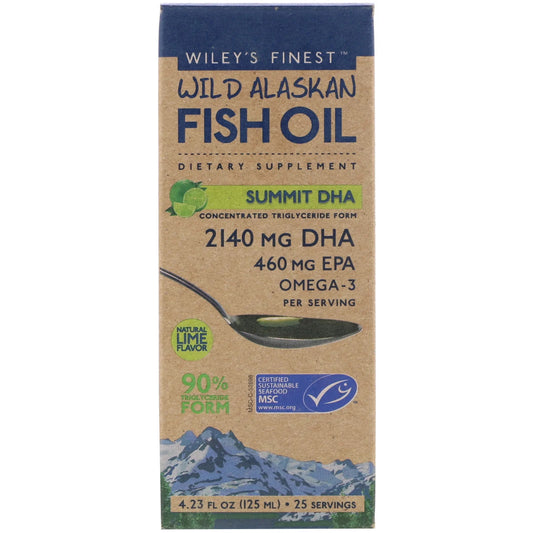 Wiley's Finest Wild Alaskan Fish Oil Summit DHA, 4.23 oz.