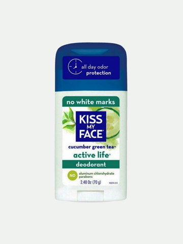 Kiss My Face Deodorant Stick Active Life Cucumber Green Tea, 2.48 oz.