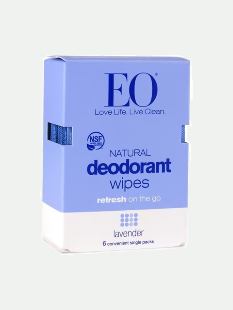 EO Natural Deodorant Wipe French Lavender, 6 Towelettes
