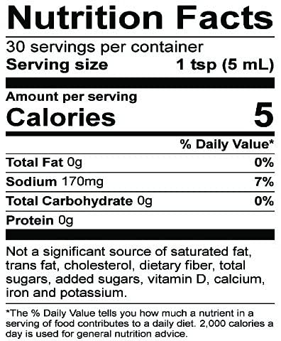 Daves Gourmet Sauce Hot Carolina Reaper, 5 OZ. Nutrition Facts