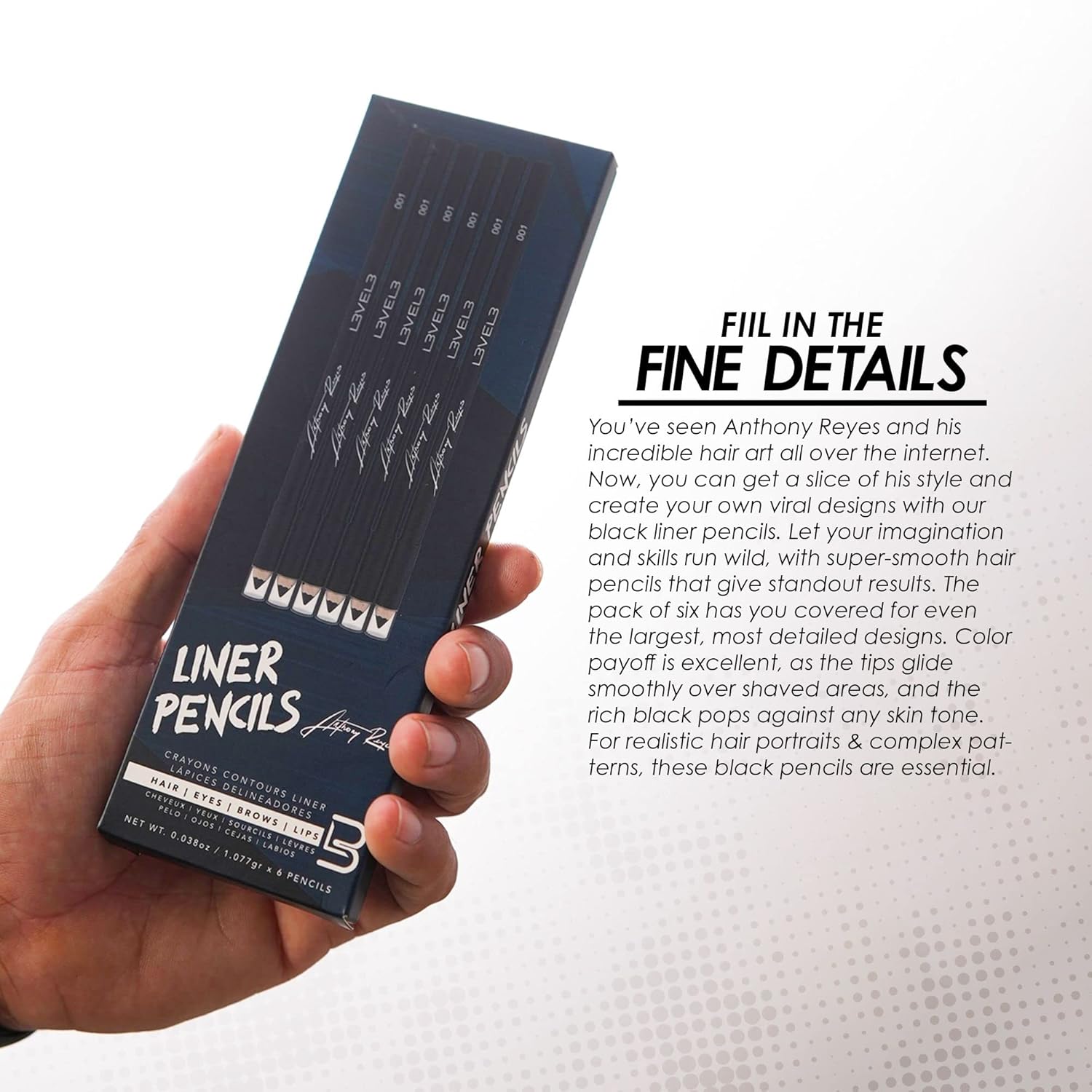 L3VEL3 Liner Pencils Black 6 Pcs