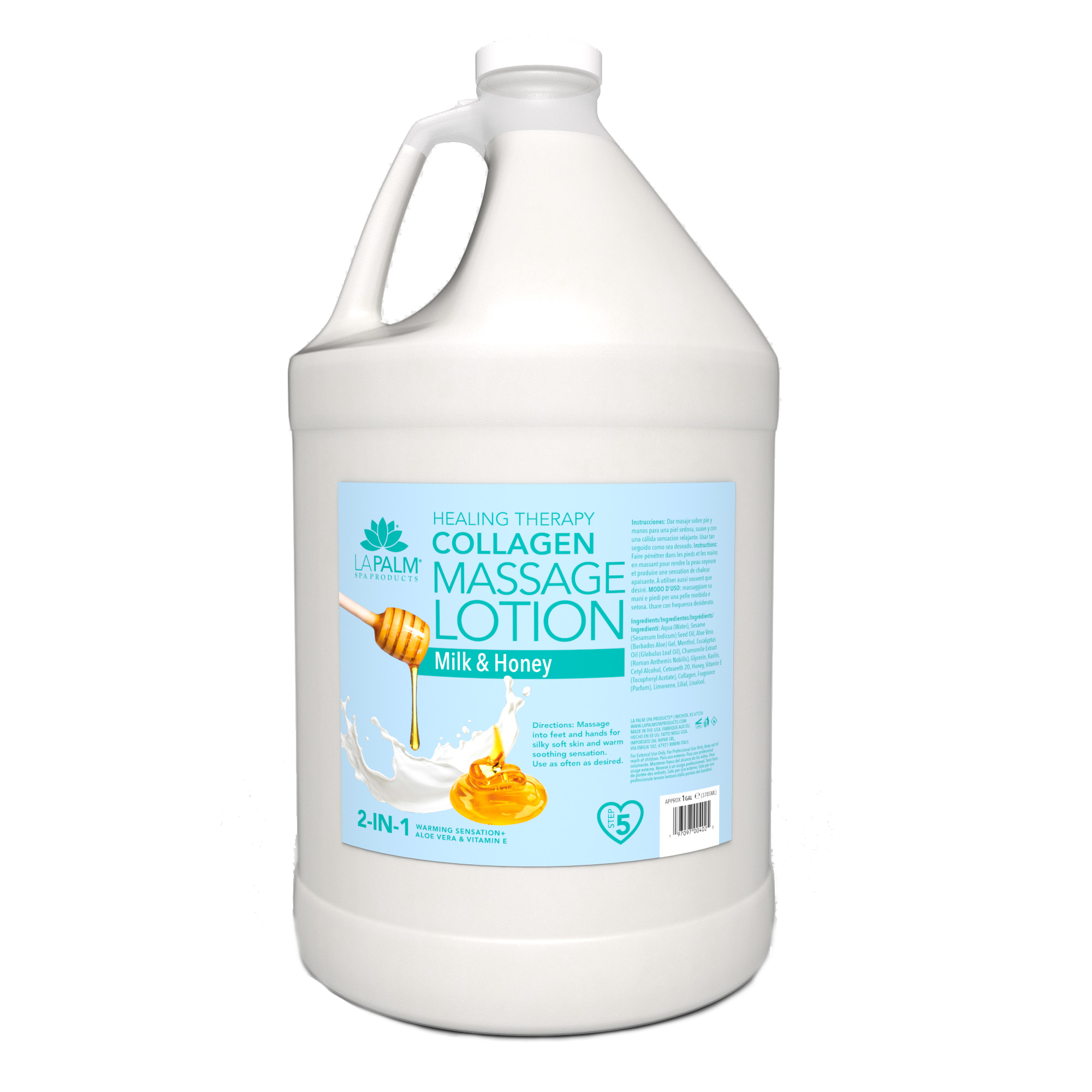 La Palm Healing Therapy Massage Lotion, 1 Gallon
