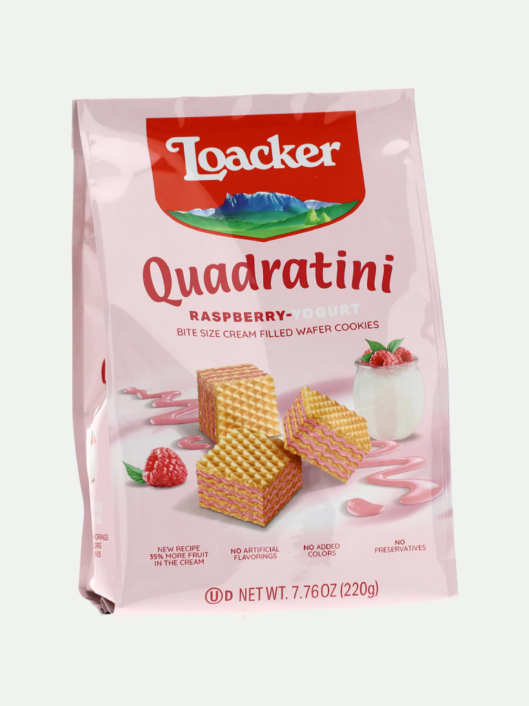 Loacker Quadratini Raspberry Yogurt, 7.76 OZ.