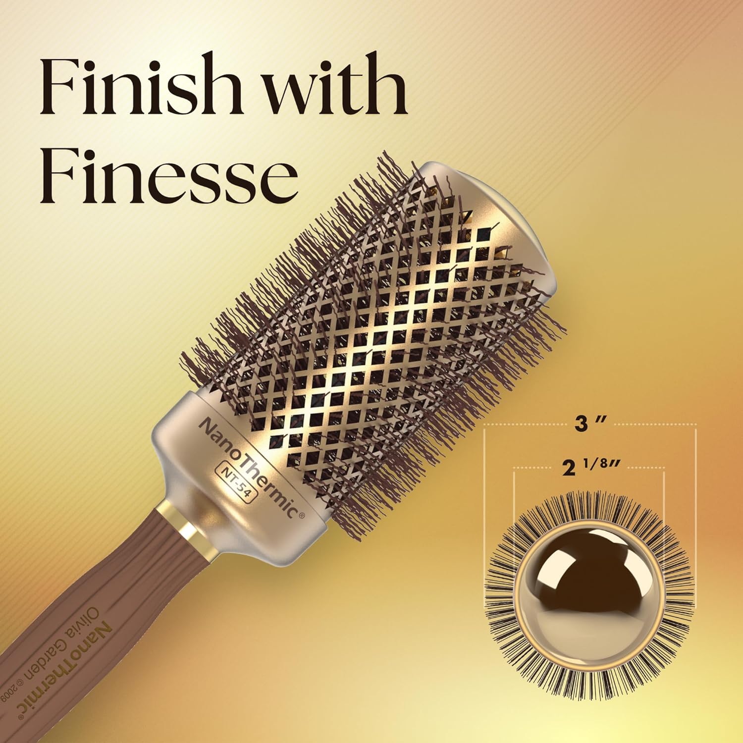 Olivia Garden Nano Thermic Round 2 1/8" Thermal Brush