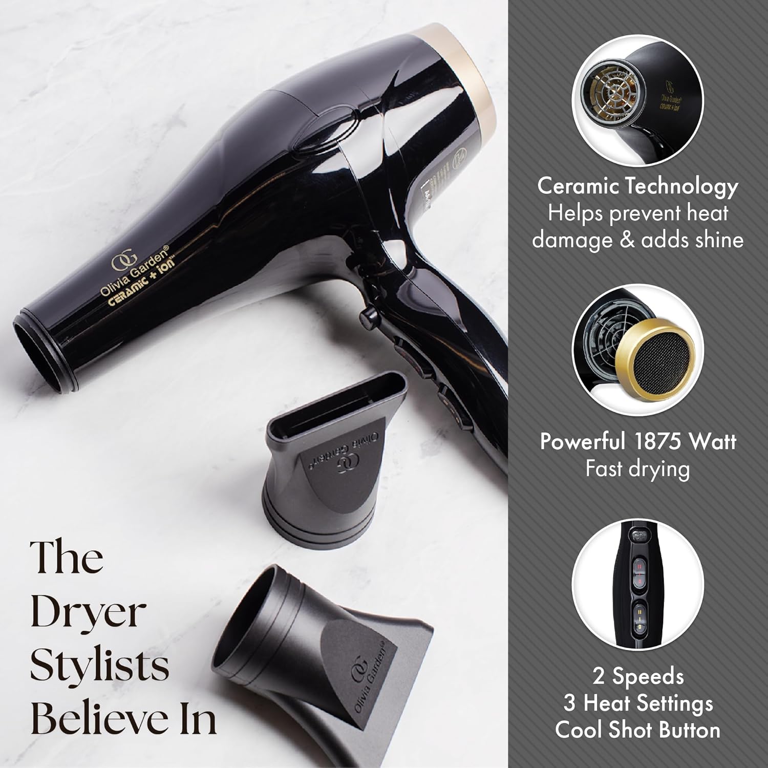 Olivia Garden Ceramic+Ion Professional Hair Dryer