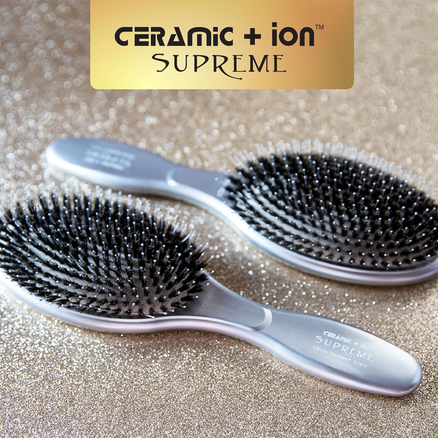 Olivia Garden Ceramic+Ion Supreme Combo Oval Cushioned Paddle Brush