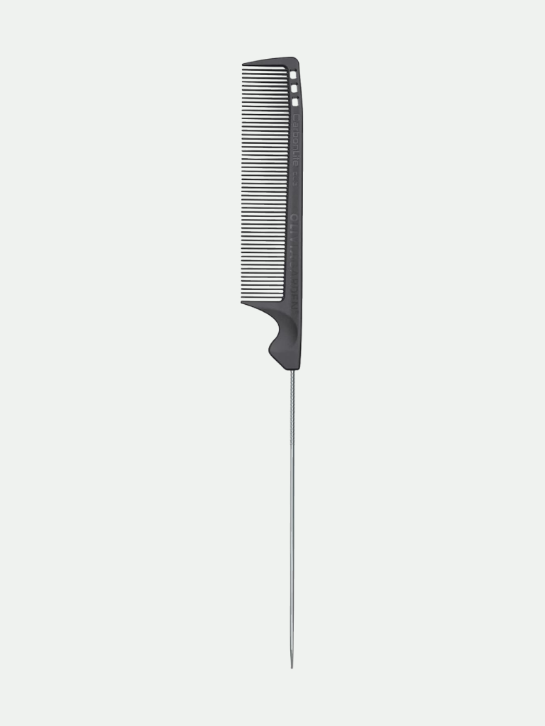 Olivia Garden CarbonLite Metal Tail Comb with Handle