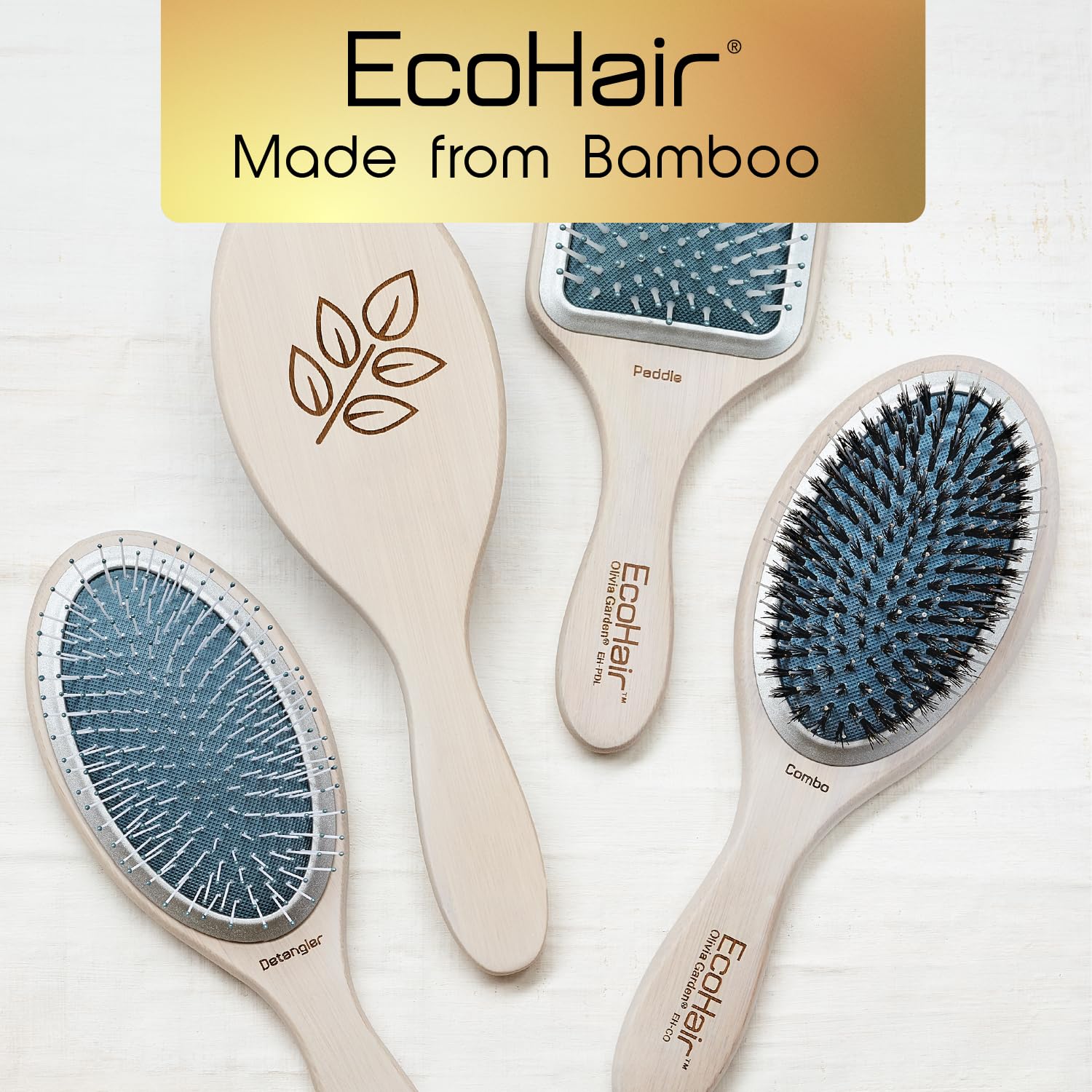 Olivia Garden EcoHair Eco-Friendly Bamboo Combo Brush