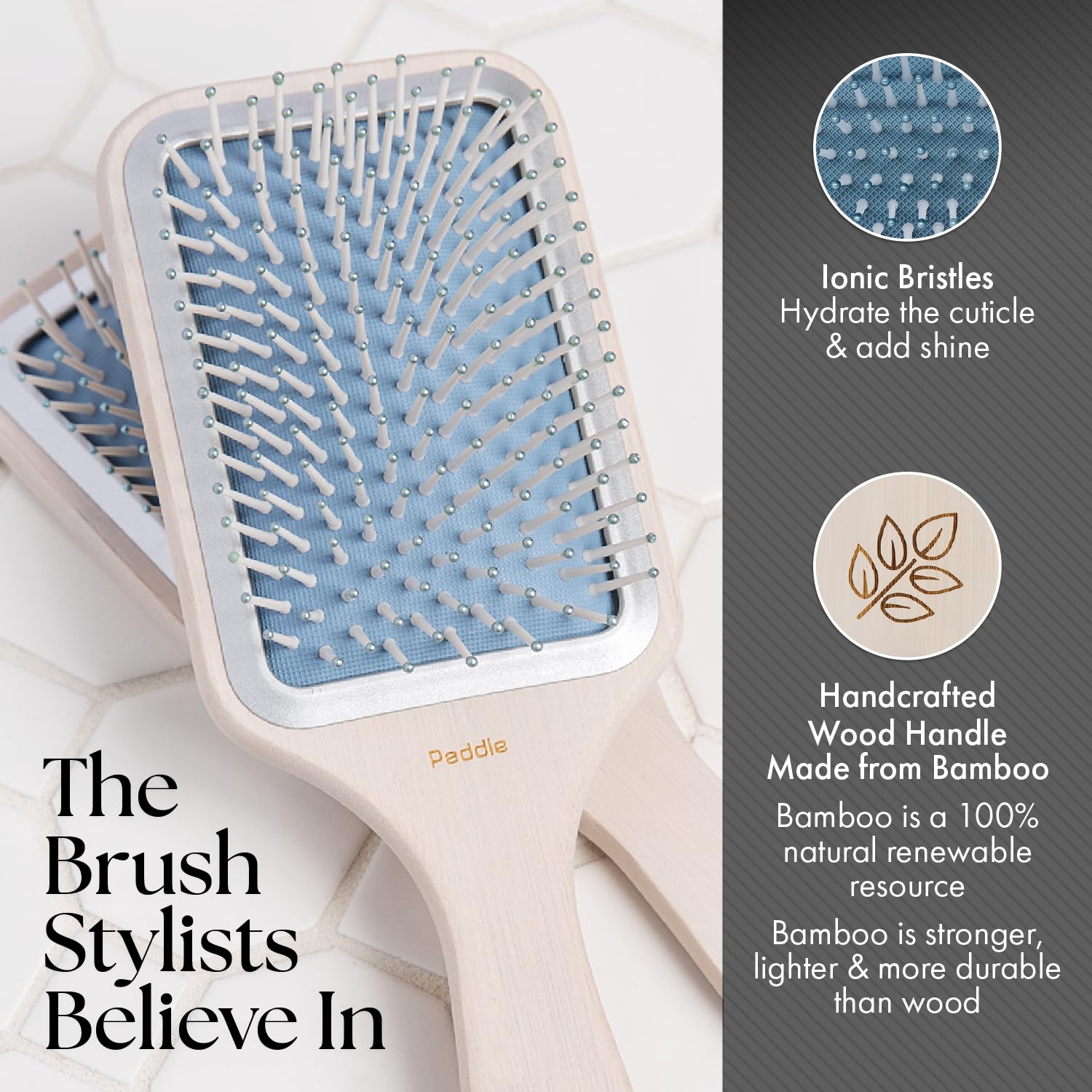 Olivia Garden EcoHair Eco-Friendly Bamboo Paddle Brush