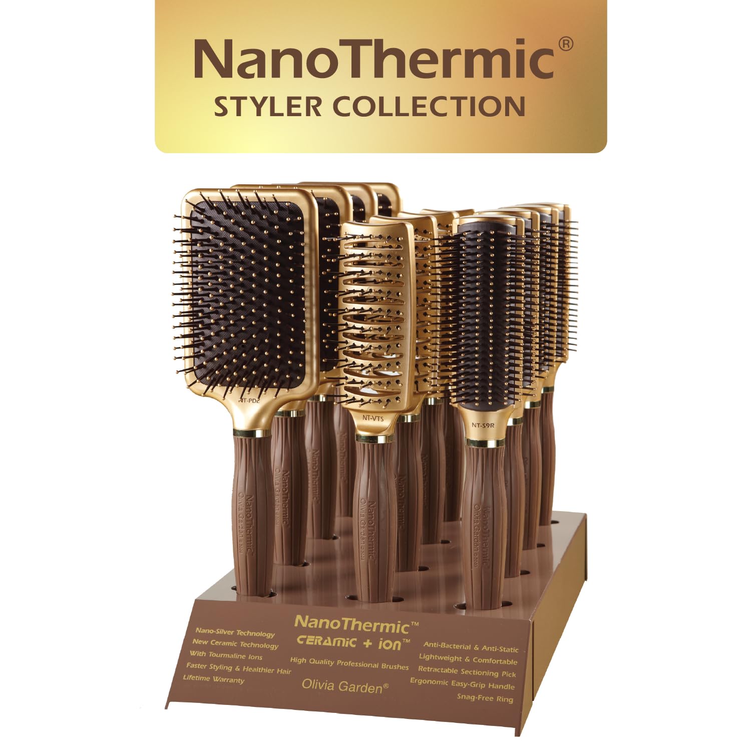 Olivia Garden NanoThermic Ceramic+Ion Vent Styler Brush