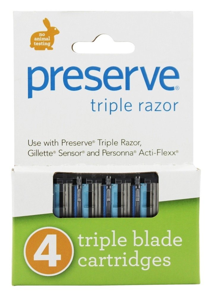 Preserve Triple Razor Replacement Cartridges for 4 Count