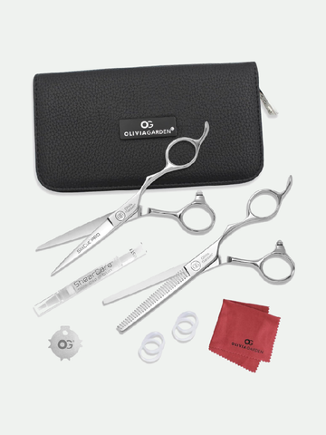 Olivia Garden SilkCut Pro Barber Shear & Thinner Set