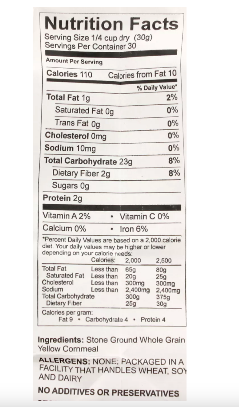 Lambs Gristmill Cornmeal Whole Grain Yellow, 32 OZ.