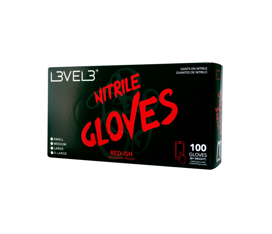 L3VEL3 Nitrile Glove 100 Count, Red