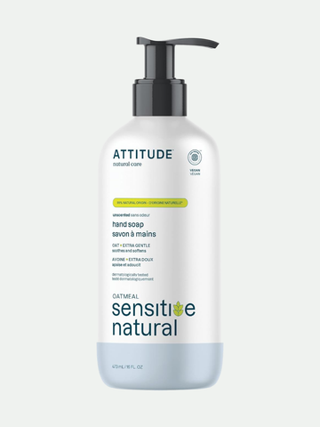 Attitude Sensitive Skin Hand Soap Fragrance-Free, 16 oz