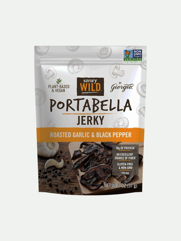 Savory Wild Jerky Portabella Garlic Black Pepper, 2 OZ.