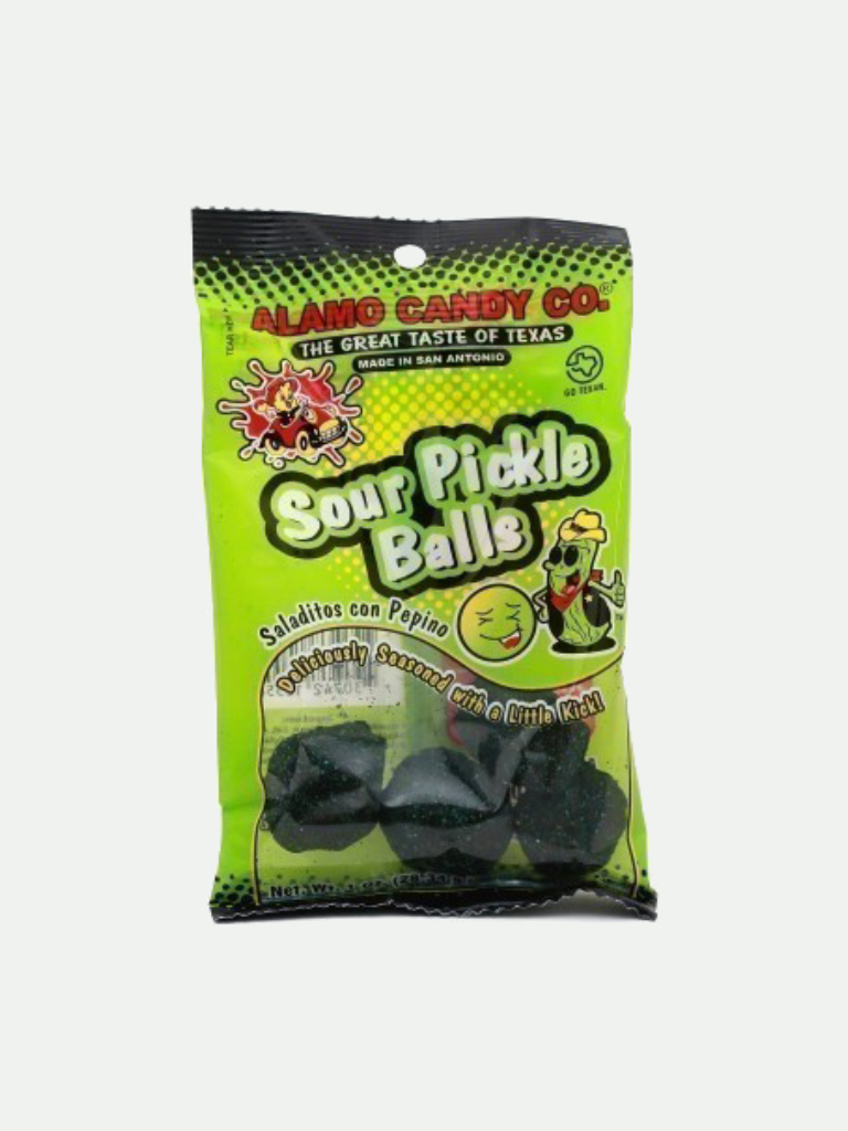 Alamo Candy Sour Pickle Balls, 1 Oz