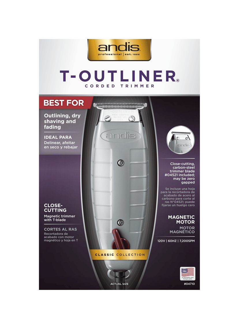 Andis Trimmer T-outliner #04710 Front Packaging