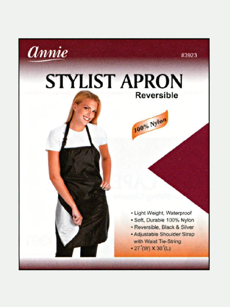 Annie #3923 Apron Stylist Reversible Black/Silver